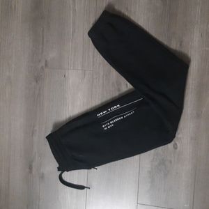 Black sweatpants graphic